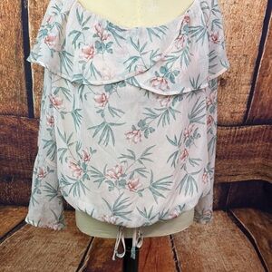 by & by Off-Shoulder Floral Blouse
